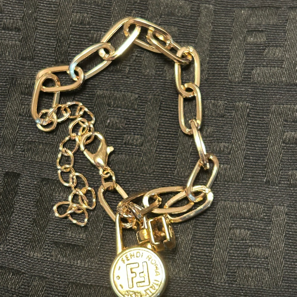 FENDI zipperpull repurposed charm bracelet ⭐️ - Picture 3 of 10